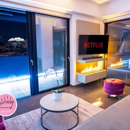 Appartamento Luxury Penthouse With Acropolis View And Jacuzzi Atene Esterno foto